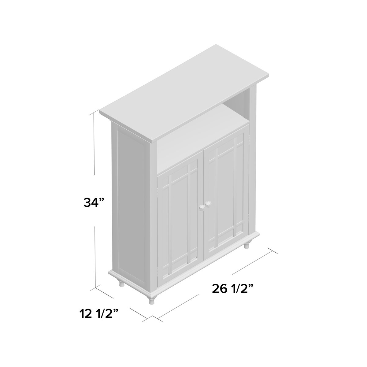 Red Barrel Studio® Taryn 26.5'' W x 34'' H x 12.5'' D FreeStanding Bathroom & Reviews